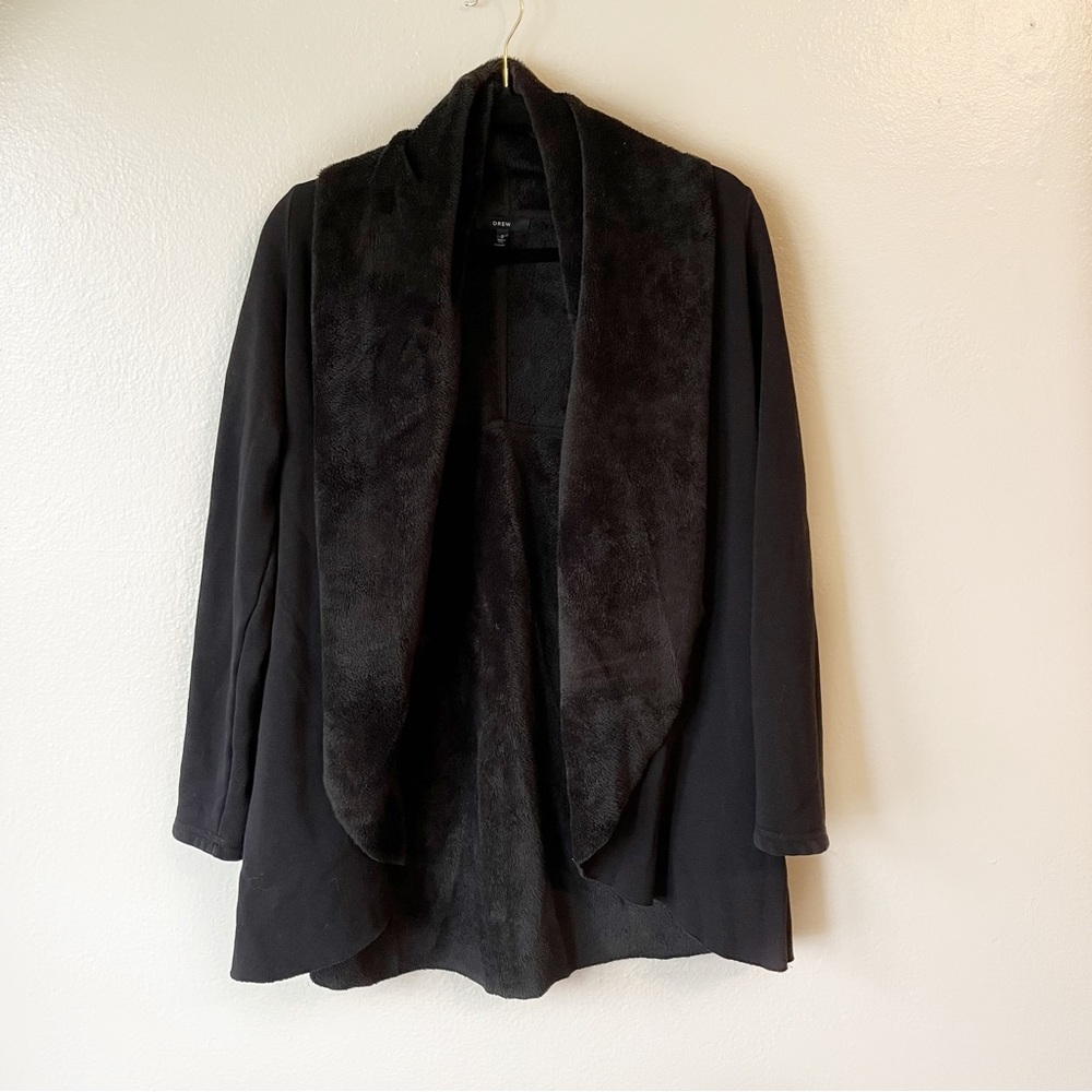 DREW Morrison Fleece Cozy Open Cardigan Black‎ size Small - Picture 2 of 6